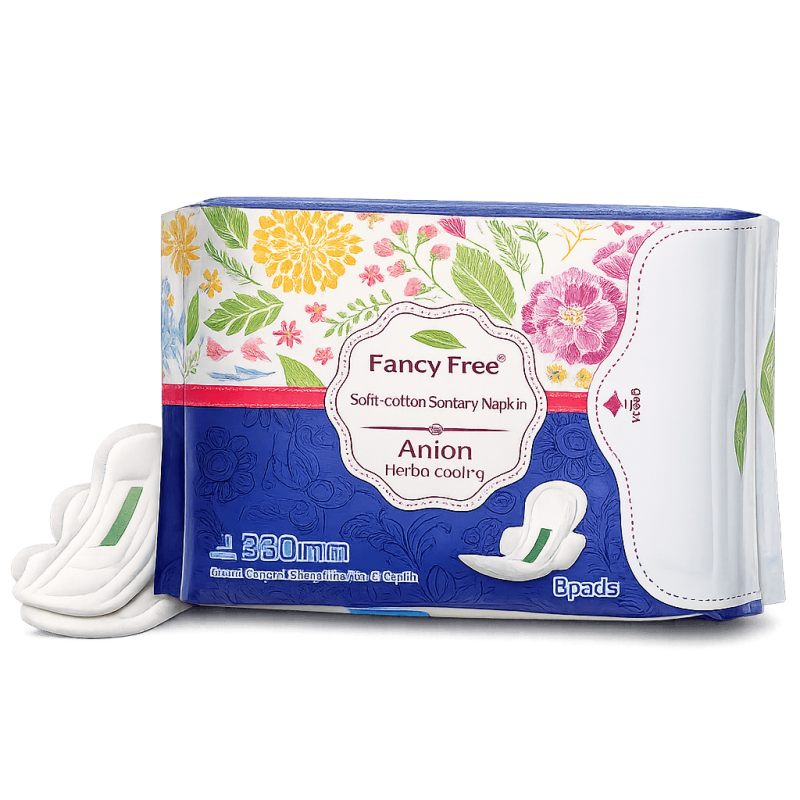 Absorbante noapte Fancy Free extra lungi 330 mm 5 straturi cu aripioare 8 buc